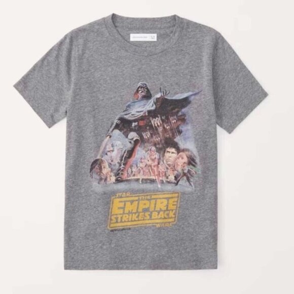 🩷 abercrombie kids - Girls Star Wars Graphic Tee - Grey. Size: 11/12. NIB - Picture 8 of 10